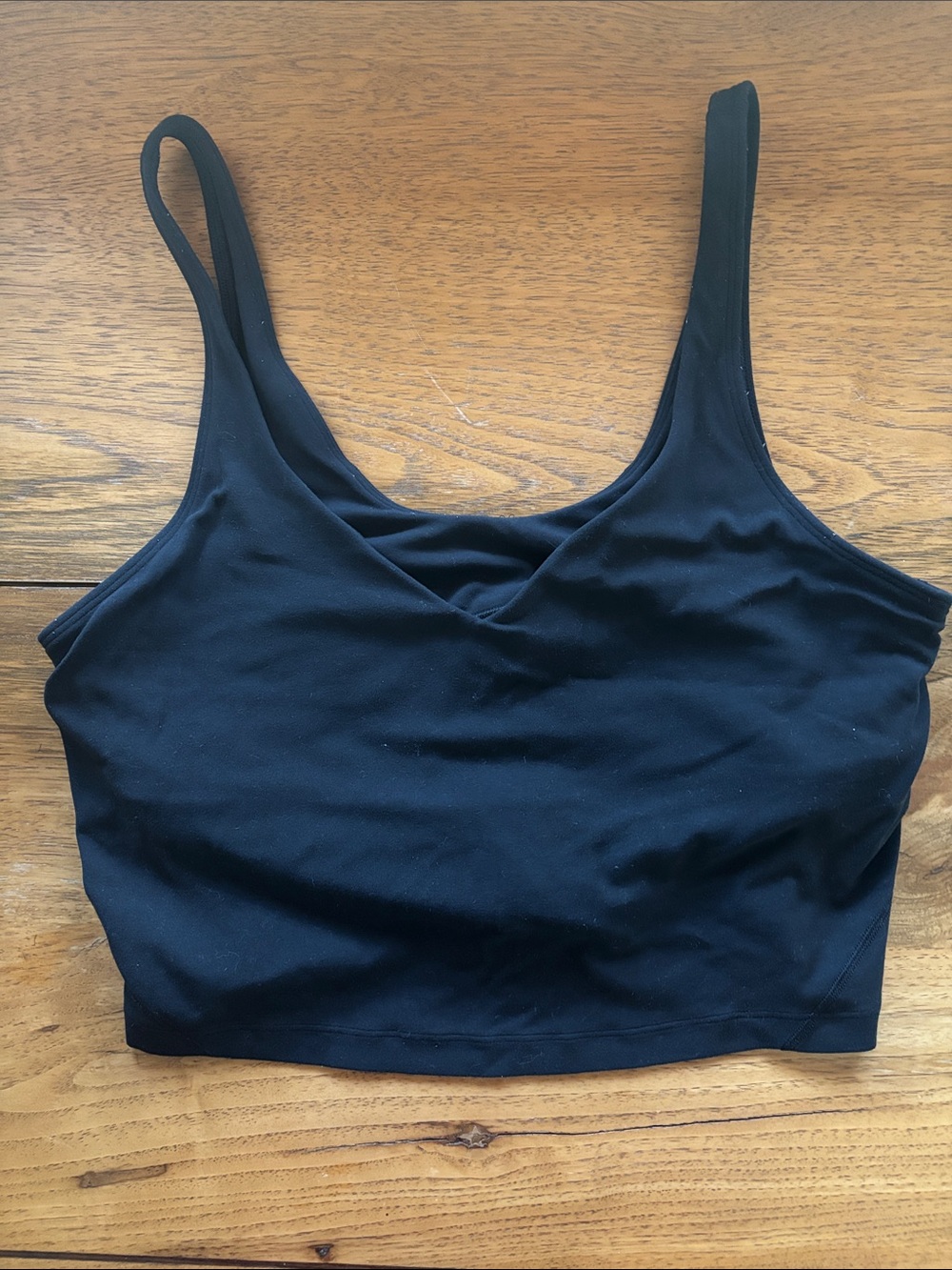 LULULEMON Black Scoop Neck Crop Tank Top